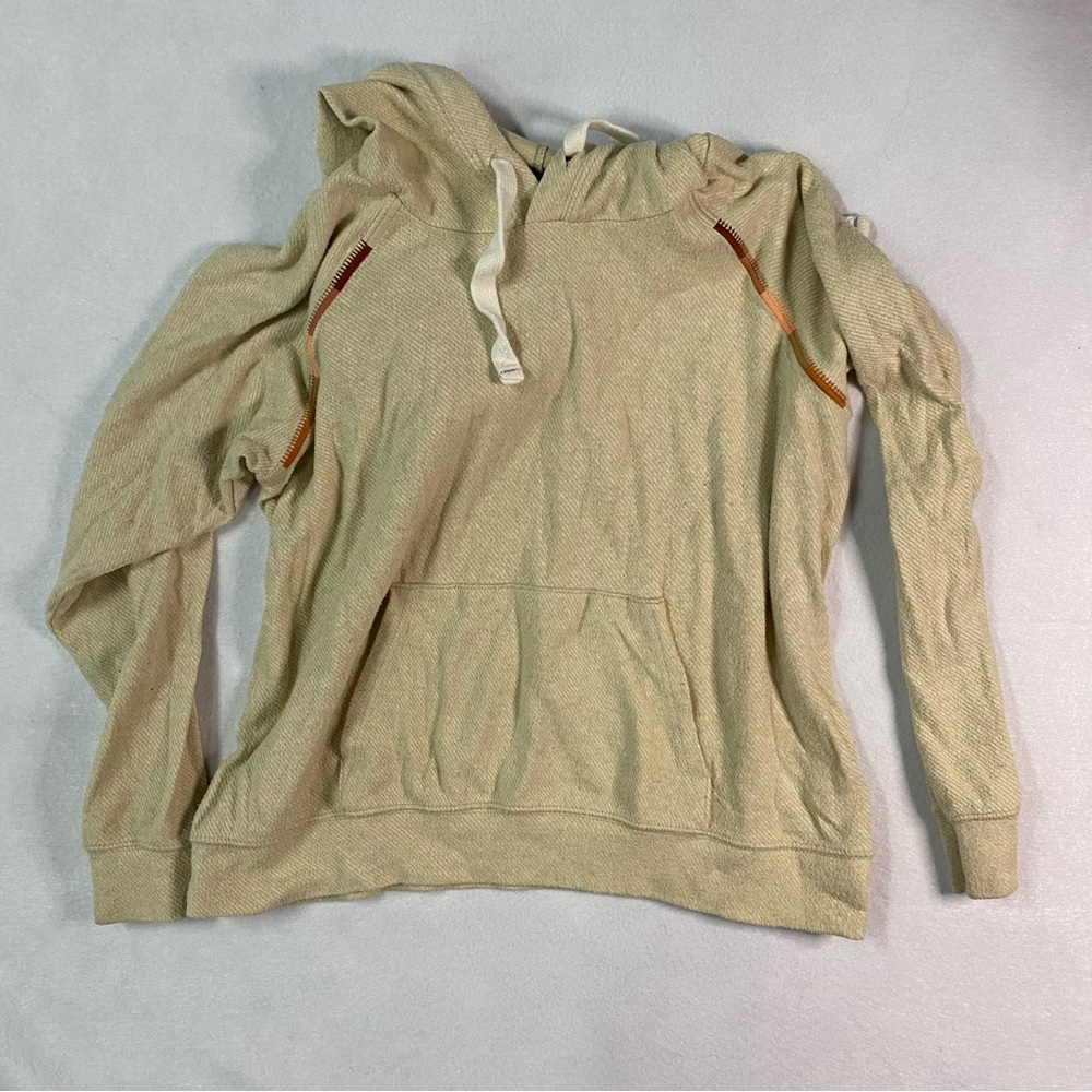 Faherty Embellished Legend Hoodie Oatmeal Multi Color, Women’s US Medium - Picture 2 of 8